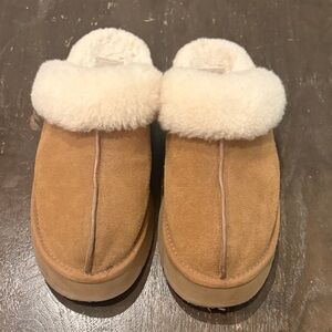 UGG Tan Shearling Slippers